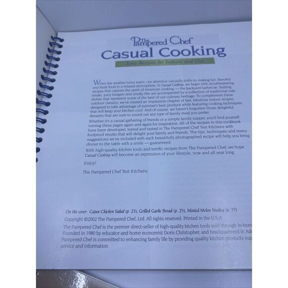 Pampered Chef Lot Of 4  Cookbooks Main Dishes Casual Cooking. Vintage - Picture 15 of 16